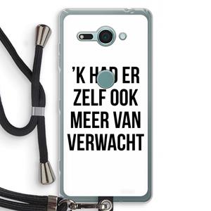 CaseCompany Meer verwacht: Sony Xperia XZ2 Compact Transparant Hoesje met koord