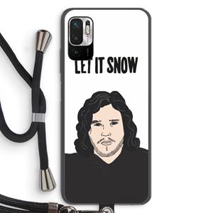 CaseCompany Let It Snow: Xiaomi Redmi Note 10 5G Transparant Hoesje met koord