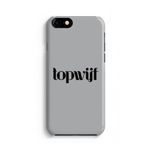 CaseCompany Topwijf Grijs Zwart: Volledig geprint iPhone SE 2020 Hoesje