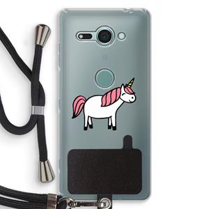 CaseCompany Eenhoorn: Sony Xperia XZ2 Compact Transparant Hoesje met koord