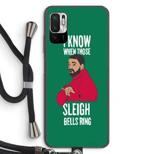 CaseCompany Sleigh Bells Ring: Xiaomi Redmi Note 10 5G Transparant Hoesje met koord