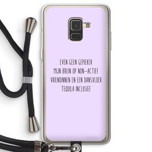 CaseCompany Tequila: Samsung Galaxy A8 (2018) Transparant Hoesje met koord