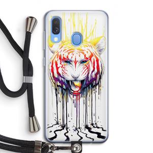CaseCompany Fading: Samsung Galaxy A40 Transparant Hoesje met koord