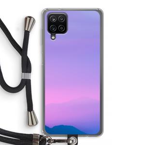 CaseCompany Sunset pastel: Samsung Galaxy A12 Transparant Hoesje met koord