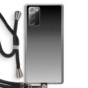 CaseCompany Musketon Halftone: Samsung Galaxy Note 20 / Note 20 5G Transparant Hoesje met koord