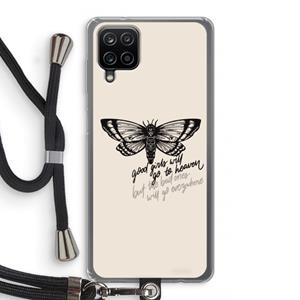 CaseCompany Good or bad: Samsung Galaxy A12 Transparant Hoesje met koord