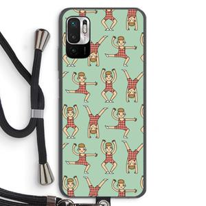 CaseCompany Gymboys: Xiaomi Redmi Note 10 5G Transparant Hoesje met koord