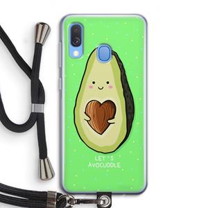 CaseCompany Avocuddle: Samsung Galaxy A40 Transparant Hoesje met koord