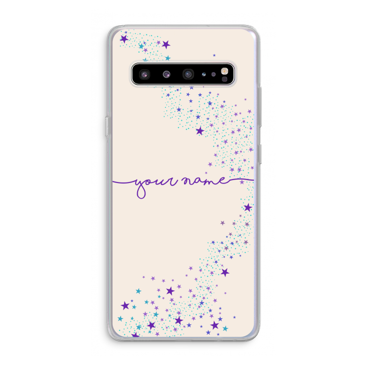 CaseCompany Sterren: Samsung Galaxy S10 5G Transparant Hoesje