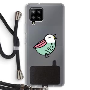 CaseCompany Birdy: Samsung Galaxy A42 5G Transparant Hoesje met koord