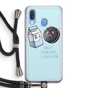 CaseCompany Best Friend Forever: Samsung Galaxy A40 Transparant Hoesje met koord