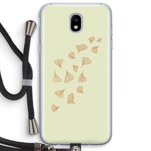 CaseCompany Falling Leaves: Samsung Galaxy J5 (2017) Transparant Hoesje met koord