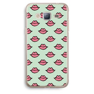 CaseCompany Lipjes: Samsung Galaxy J3 (2016) Transparant Hoesje