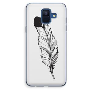 CaseCompany Pluim: Samsung Galaxy A6 (2018) Transparant Hoesje