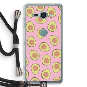 CaseCompany Dancing avocados: Sony Xperia XZ2 Compact Transparant Hoesje met koord