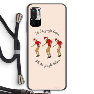 CaseCompany Jingle Ladies: Xiaomi Redmi Note 10 5G Transparant Hoesje met koord