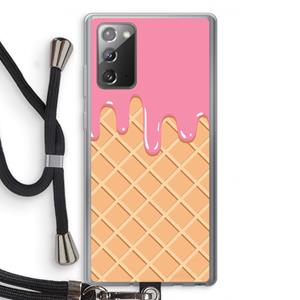CaseCompany Ice cream: Samsung Galaxy Note 20 / Note 20 5G Transparant Hoesje met koord