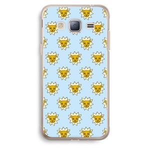 CaseCompany Leeuwenkoppen: Samsung Galaxy J3 (2016) Transparant Hoesje