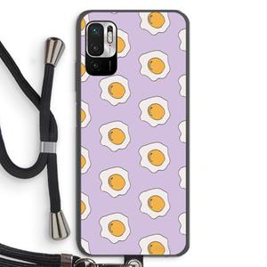 CaseCompany Bacon to my eggs #1: Xiaomi Redmi Note 10 5G Transparant Hoesje met koord