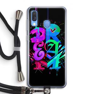 CaseCompany Dream: Samsung Galaxy A40 Transparant Hoesje met koord