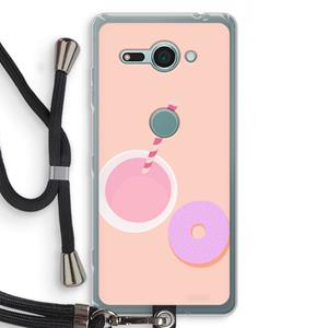 CaseCompany Donut: Sony Xperia XZ2 Compact Transparant Hoesje met koord