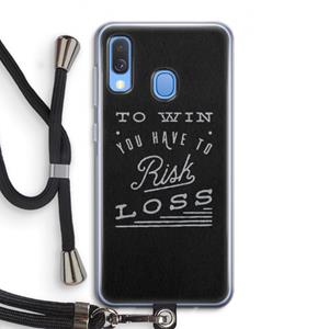 CaseCompany Risk loss: Samsung Galaxy A40 Transparant Hoesje met koord