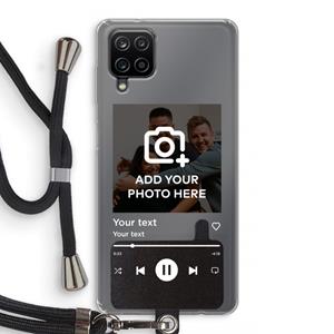 CaseCompany Music Player: Samsung Galaxy A12 Transparant Hoesje met koord
