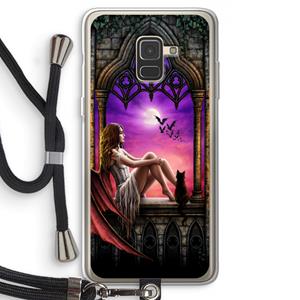CaseCompany Kinderen van de nacht: Samsung Galaxy A8 (2018) Transparant Hoesje met koord