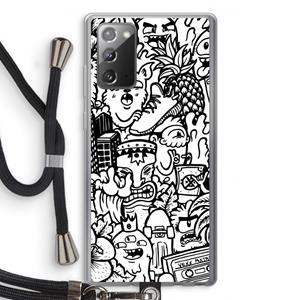 CaseCompany Vexx Mixtape #2: Samsung Galaxy Note 20 / Note 20 5G Transparant Hoesje met koord