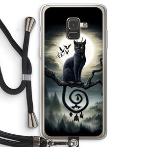 CaseCompany Moonlight Companions: Samsung Galaxy A8 (2018) Transparant Hoesje met koord