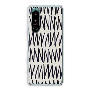 CaseCompany Marrakech Zigzag: Sony Xperia 5 III Transparant Hoesje