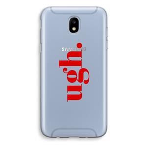 CaseCompany Ugh: Samsung Galaxy J5 (2017) Transparant Hoesje