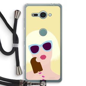CaseCompany Ice cream: Sony Xperia XZ2 Compact Transparant Hoesje met koord