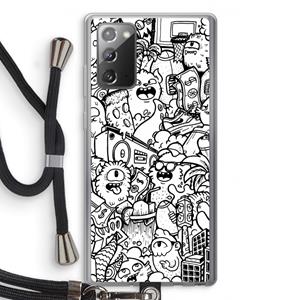 CaseCompany Vexx City #2: Samsung Galaxy Note 20 / Note 20 5G Transparant Hoesje met koord