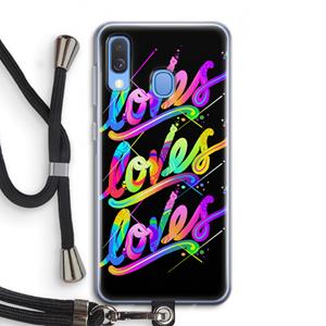 CaseCompany Loves: Samsung Galaxy A40 Transparant Hoesje met koord