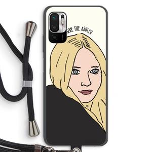 CaseCompany Ashley: Xiaomi Redmi Note 10 5G Transparant Hoesje met koord