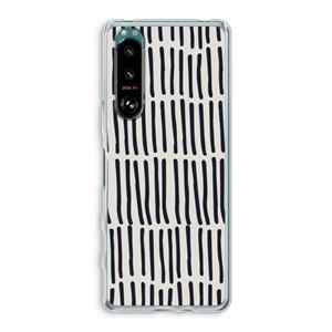 CaseCompany Moroccan stripes: Sony Xperia 5 III Transparant Hoesje