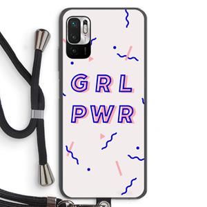 CaseCompany GRL PWR: Xiaomi Redmi Note 10 5G Transparant Hoesje met koord