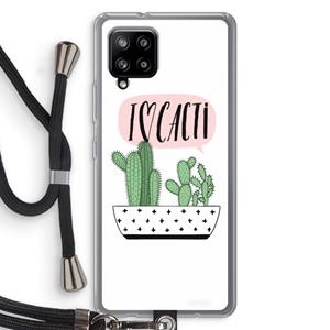 CaseCompany I love cacti: Samsung Galaxy A42 5G Transparant Hoesje met koord