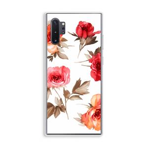 CaseCompany Roosjes: Samsung Galaxy Note 10 Plus Transparant Hoesje