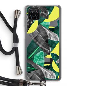 CaseCompany Fantasie jungle: Samsung Galaxy A12 Transparant Hoesje met koord