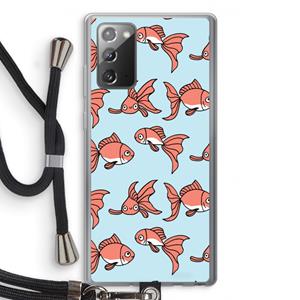 CaseCompany Blub: Samsung Galaxy Note 20 / Note 20 5G Transparant Hoesje met koord