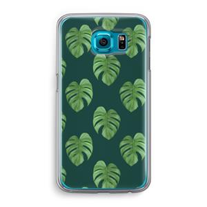 CaseCompany Monstera leaves: Samsung Galaxy S6 Transparant Hoesje