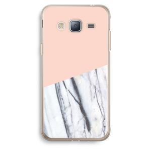 CaseCompany A touch of peach: Samsung Galaxy J3 (2016) Transparant Hoesje