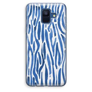 CaseCompany Blauwe nerven: Samsung Galaxy A6 (2018) Transparant Hoesje