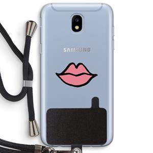 CaseCompany Kusje: Samsung Galaxy J5 (2017) Transparant Hoesje met koord