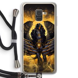 CaseCompany Pegasus: Samsung Galaxy A8 (2018) Transparant Hoesje met koord