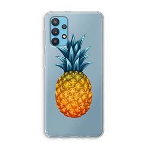 CaseCompany Grote ananas: Samsung Galaxy A32 4G Transparant Hoesje