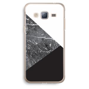 CaseCompany Combinatie marmer: Samsung Galaxy J3 (2016) Transparant Hoesje