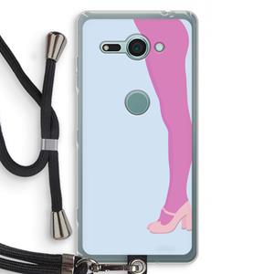 CaseCompany Pink panty: Sony Xperia XZ2 Compact Transparant Hoesje met koord